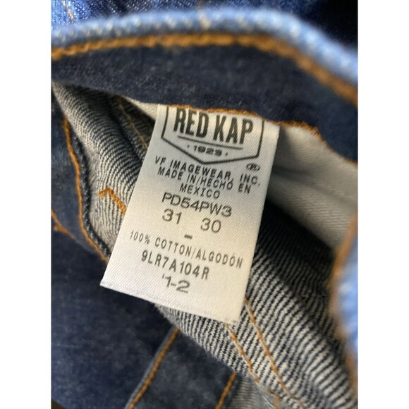 MENS RED KAP BLUE DENIM JEANS 31 x 30 PD54PW3 100 % COTTON (ZIPPER CLOSURE) - Picture 13 of 16